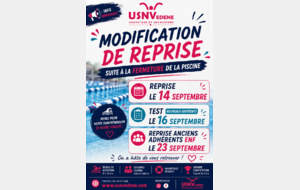 🚨🚨 Modification des dates de reprise 🚨🚨